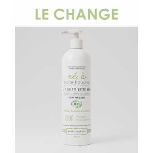 Lait de toilette Bébé Né à Victor Pauchet - visage, corps et change - 400 ml