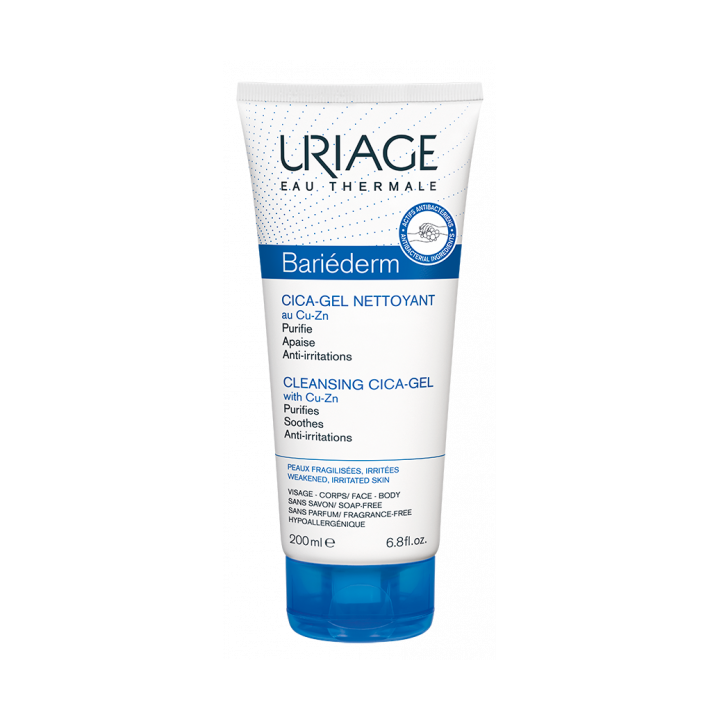 Uriage Bariederm Cica-Gel Cleanser with CU ZN Tube 200ml