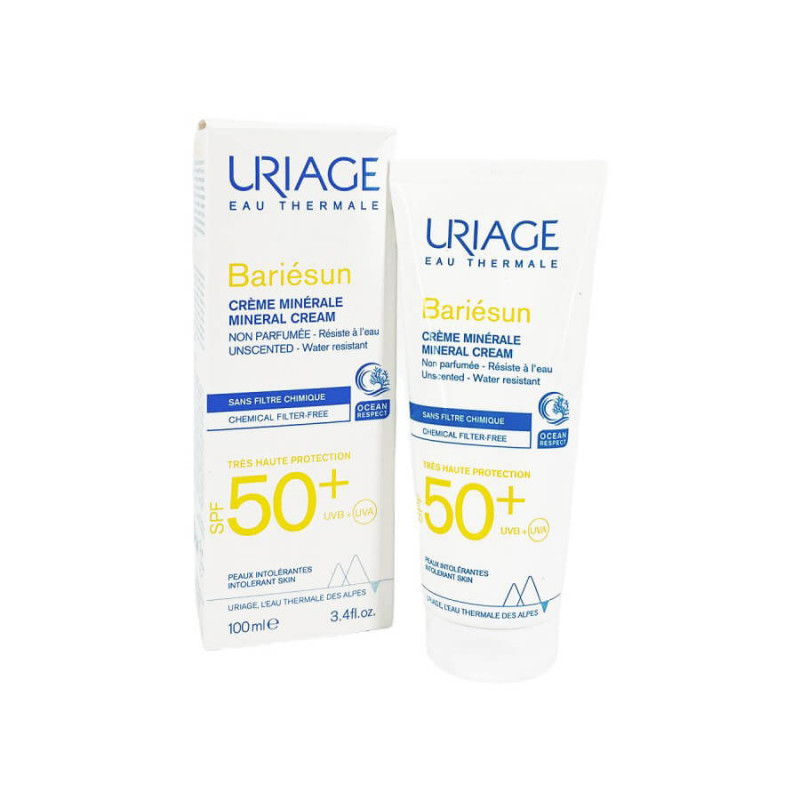 Урьяж барьесан. Uriage Bariesun 100. Uriage SPF 50 Mineral Cream. Uriage Bariesun SPF 50. Урьяж BB крем