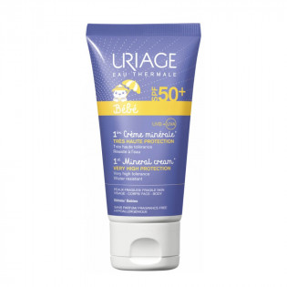 Uriage Bébé 1ère Crème Minérale solaire SPF50+ 50 ml