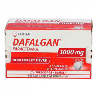 Dafalgan 1000 mg 8 effervescent tablets pain and fever