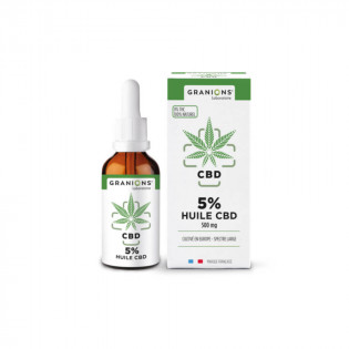 Huile CBD 5% Granions flacon 10ml stress / anxiété / sommeil