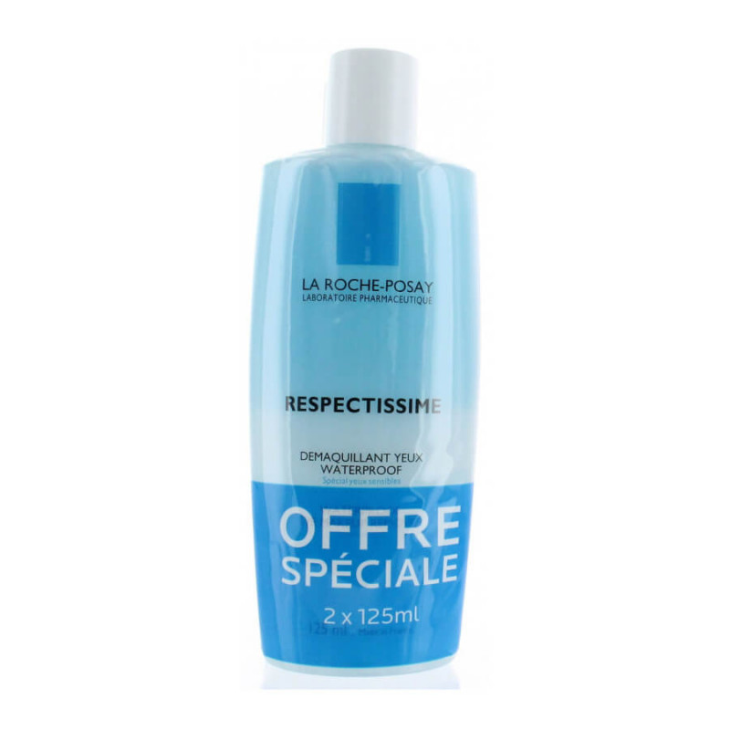 La Roche-Posay Respectissime Démaquillant Yeux Waterproof Lot de 2 x 125 ml