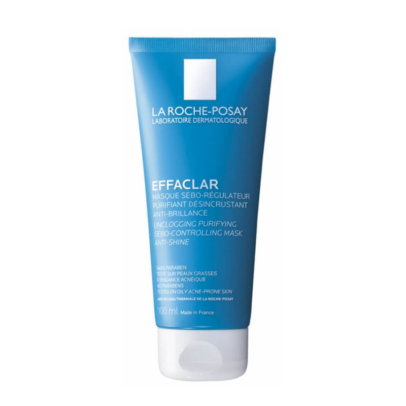 La Roche-Posay Effaclar Masque Sébo-Régulateur Purifiant Désincrustant Anti-Brillance 100 ml