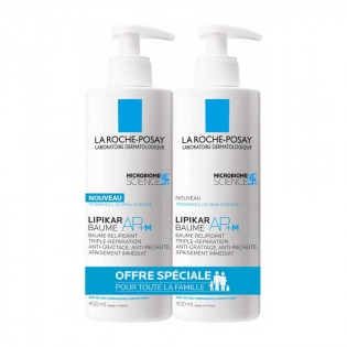 La Roche-Posay Lipikar AP+ M Relipidant Balm Lot of 2 x 400 ml