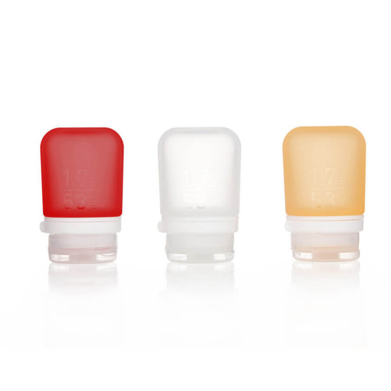 GoToob 53 ml Pack 3 tubes transparent / rouge / orange GoToob 53 ml Pack 3 tubes transparent / rouge / orange