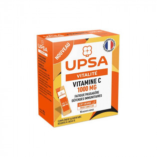 UPSA Vitality Vitamin C 1000 mg Temporary Fatigue Immune Defenses 10 Sachets Doses
