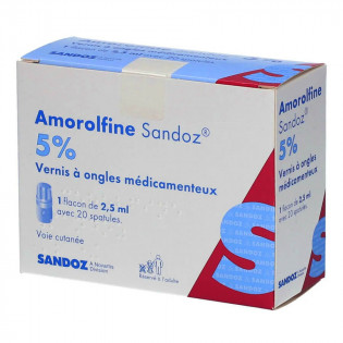 Sandoz Amorolfine 5% medicated nail polish 2.5 ml