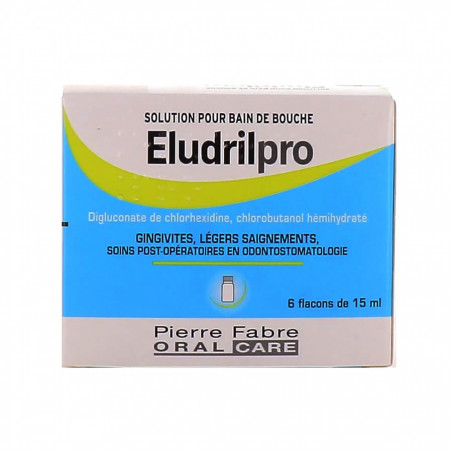 Eludril PRO Bain de bouche 6 Flacons de 15 ml