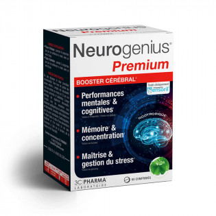 3C Pharma Neurogenius Premium Nootropique booster cérébral 60 comprimés