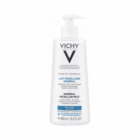 Vichy Pureté Thermale Lait Micellaire Minéral Peau Sèche 400 ml