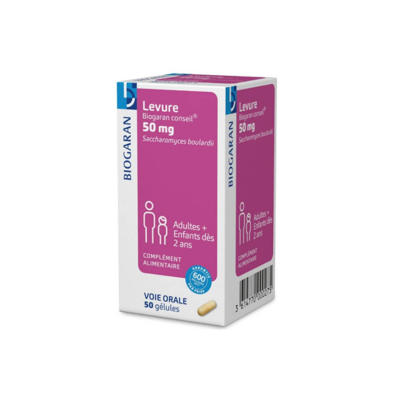 Biogaran Levure 50mg adulte et enfant 50 gélules