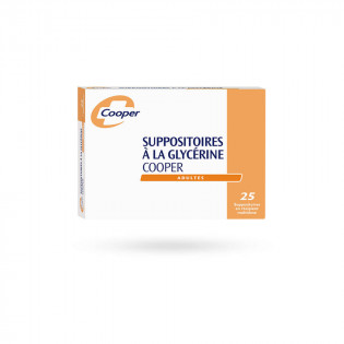 Cooper Glycerin Suppositories adults box of 25