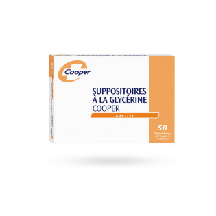 Cooper Glycerin Suppositories adults box of 50