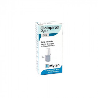 Ciclopirox 8% vernis Mylan 3 ml