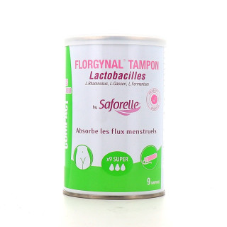 SAFORELLE FLORGYNAL TAMPON PROBIOTIQUE SUPER X9 avec applicateur