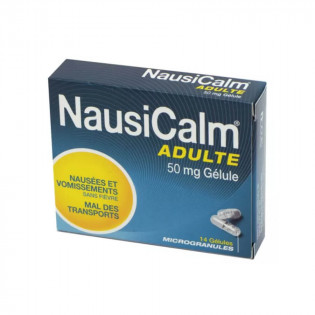 Nausicalm Adulte 50 mg 14 gélules mal des transports