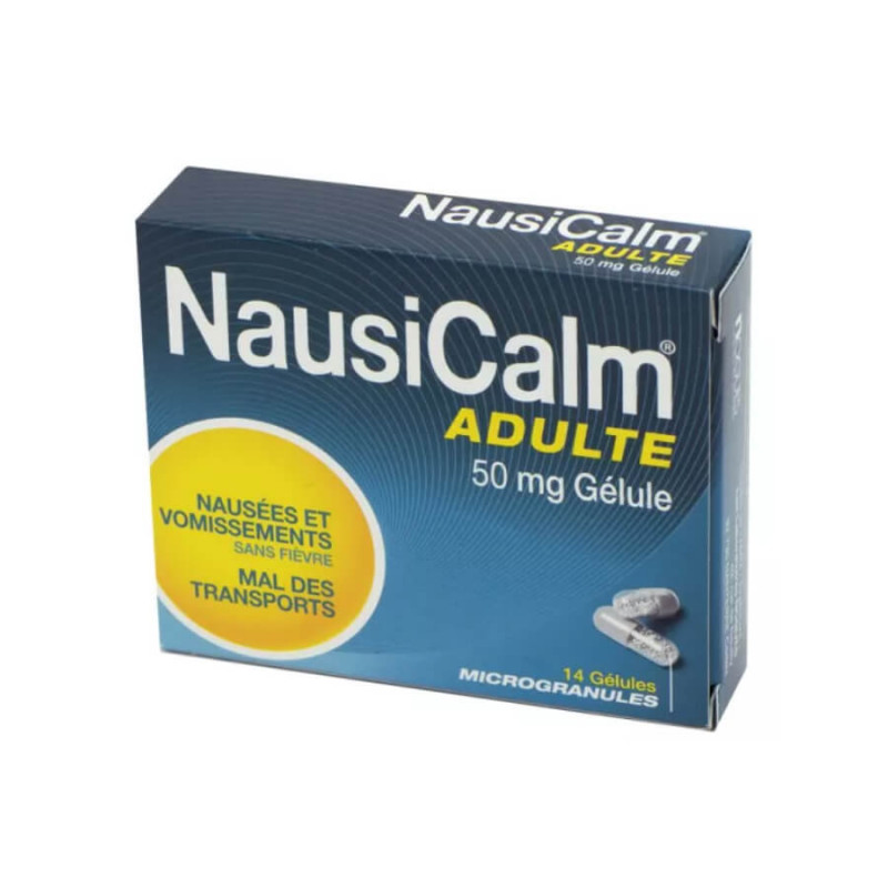 Nausicalm Adulte 50 mg 14 gélules mal des transports