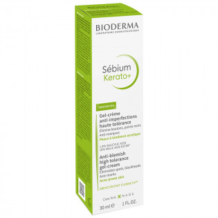 Boite Bioderma Sebium Kerato+ Gel-crème anti-imperfections 30 ml
