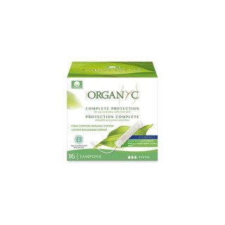 Organyc super compact pad with applicator 16 pieces