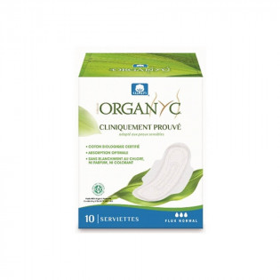 Organyc serviettes ultra-fines flux normal boite de 10 8016867009942