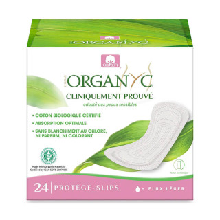 Organyc Lightweight Flow Pads in individual pouch box of 24
