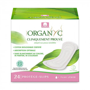 Organyc Lightweight Flow Pads in individual pouch box of 24