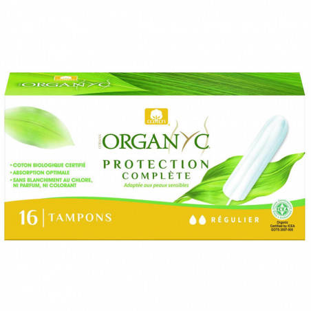 Organyc tampons régulier sans applicateur 16 tampons