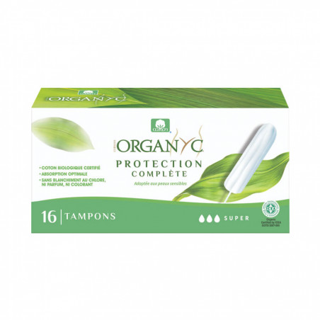 Organyc tampons super sans applicateur 16 unités