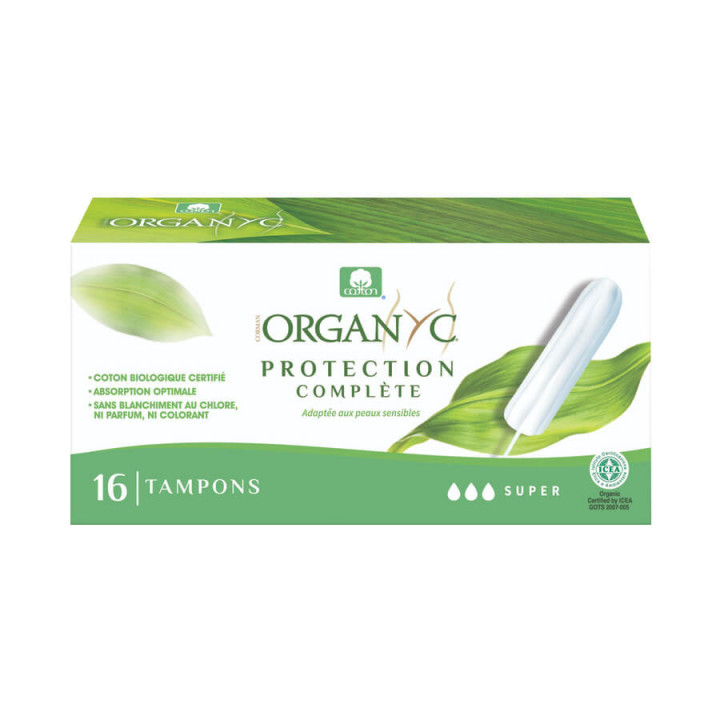 Organyc super pads without applicator 16 units