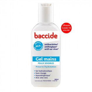 Baccide gel mains Peaux Sensibles Gel hydroalcoolique 100 ml