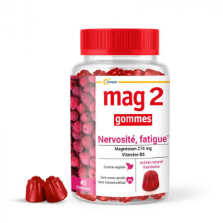 Mag 2 Raspberry Gums Nervousness Fatigue 45 gums