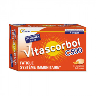 Vitascorbol vitamin C 500mg box 24cps chewable