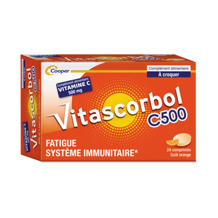 Vitascorbol vitamin C 500mg box 24cps chewable
