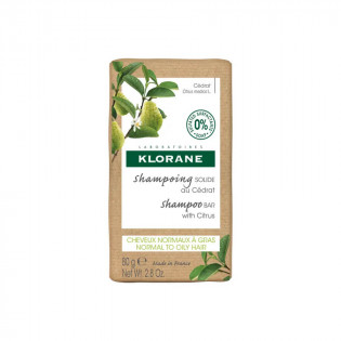 Klorane Shampoing Solide au Cédrat Cheveux normaux à gras 80 gr