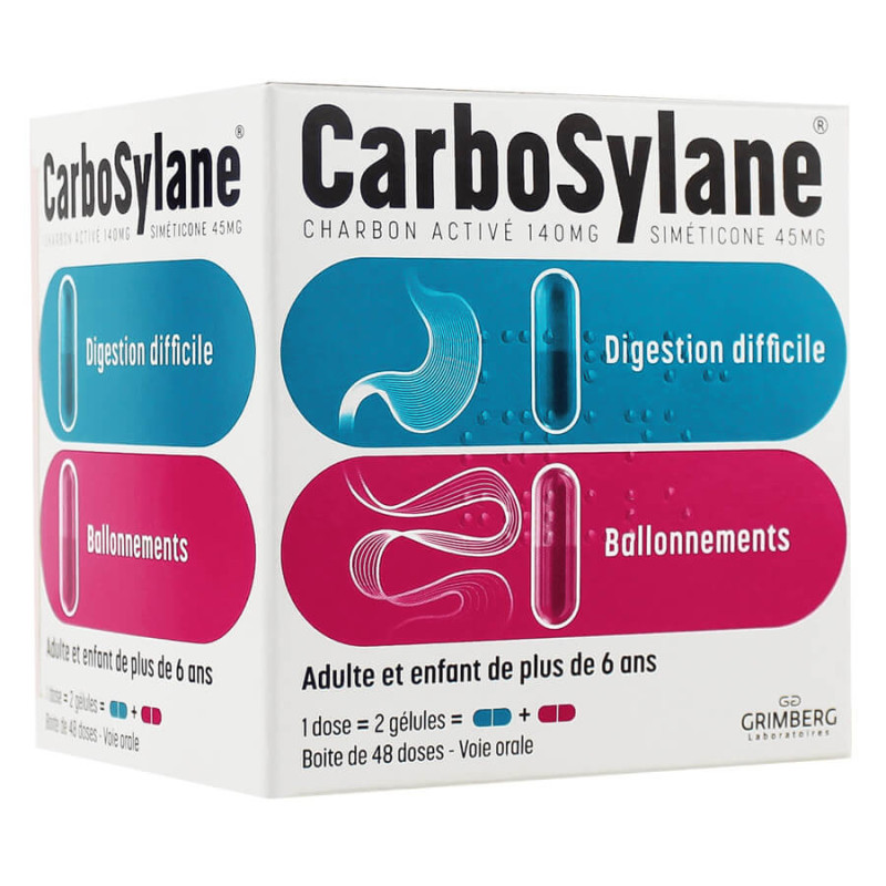CarboSylane 96 Gélules digestion difficile et ballonements