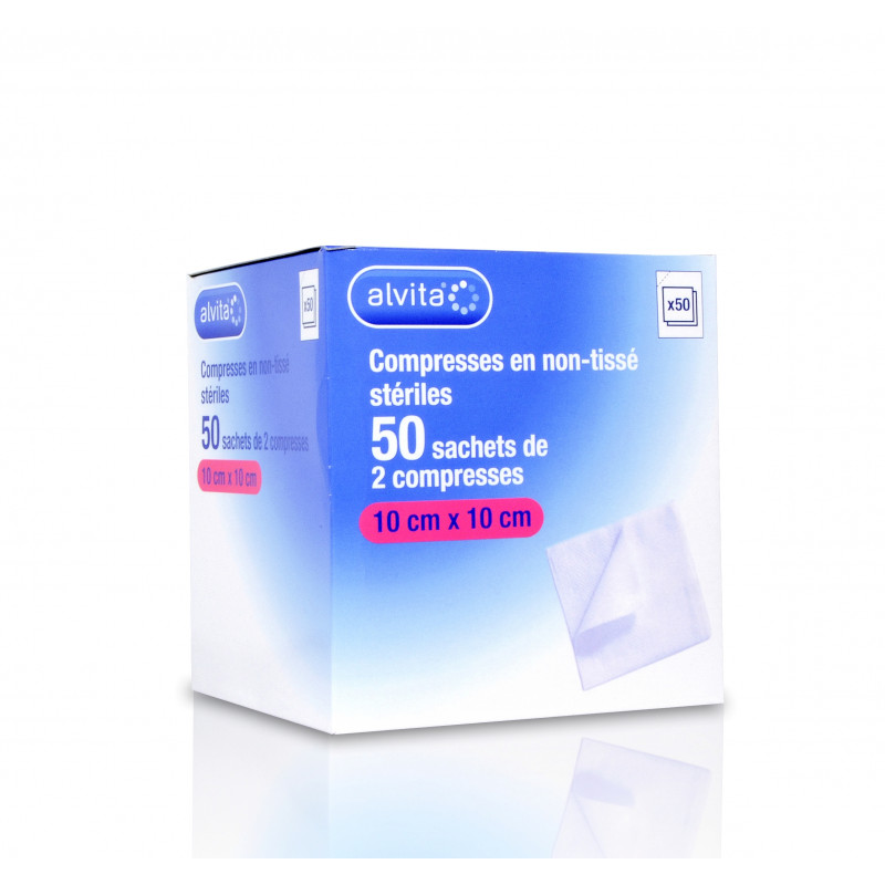 Compresses Stériles en non tissé 10x10cm – 50×2SANTECARE - LPPR - IDC-Pharma