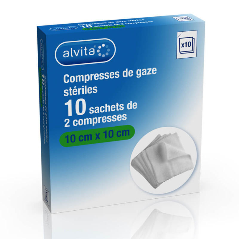 URGO Compresses Stériles Gaze 10 x 10 cm Bte/25 - Gaze Hydrophile Pur