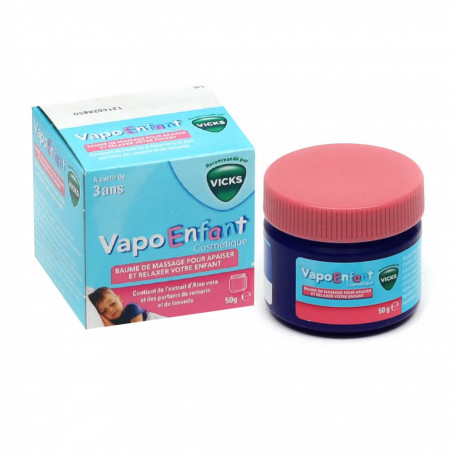 Vicks Vapo Enfant Baume de massage pour apaiser et relaxer 50 gr