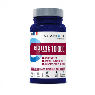 Granions Biotine Vitamine B8 10 000 µg Cheveux Peau & Ongles 60 comprimés