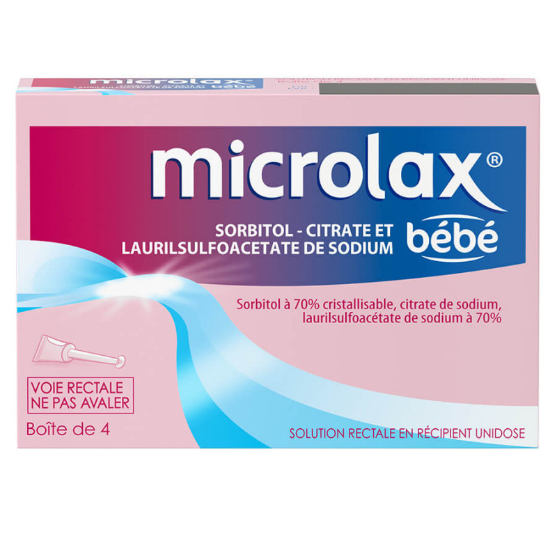 Microlax Bébé solution rectale 4 unidoses 3 ml