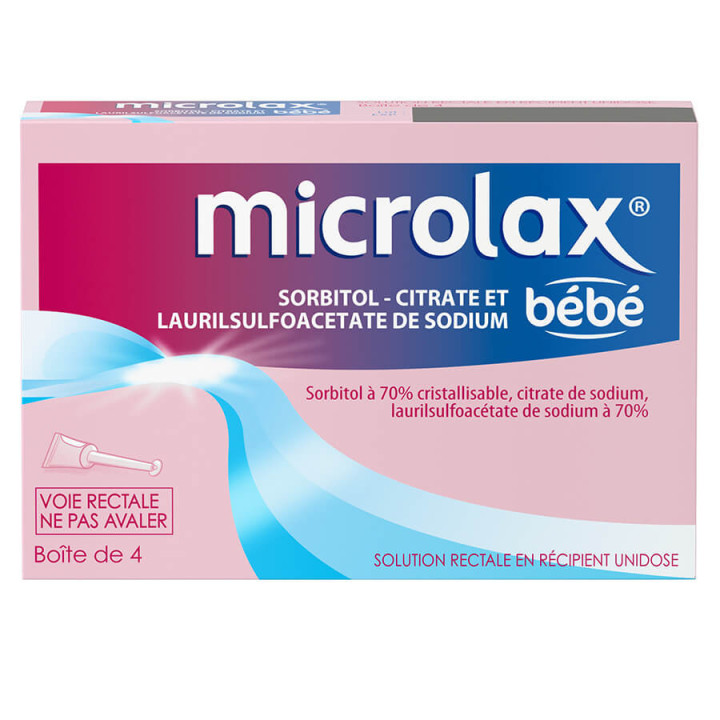 MICROLAX BABY RECTAL SOLUTION 4 UNIDOSES OF 3ML