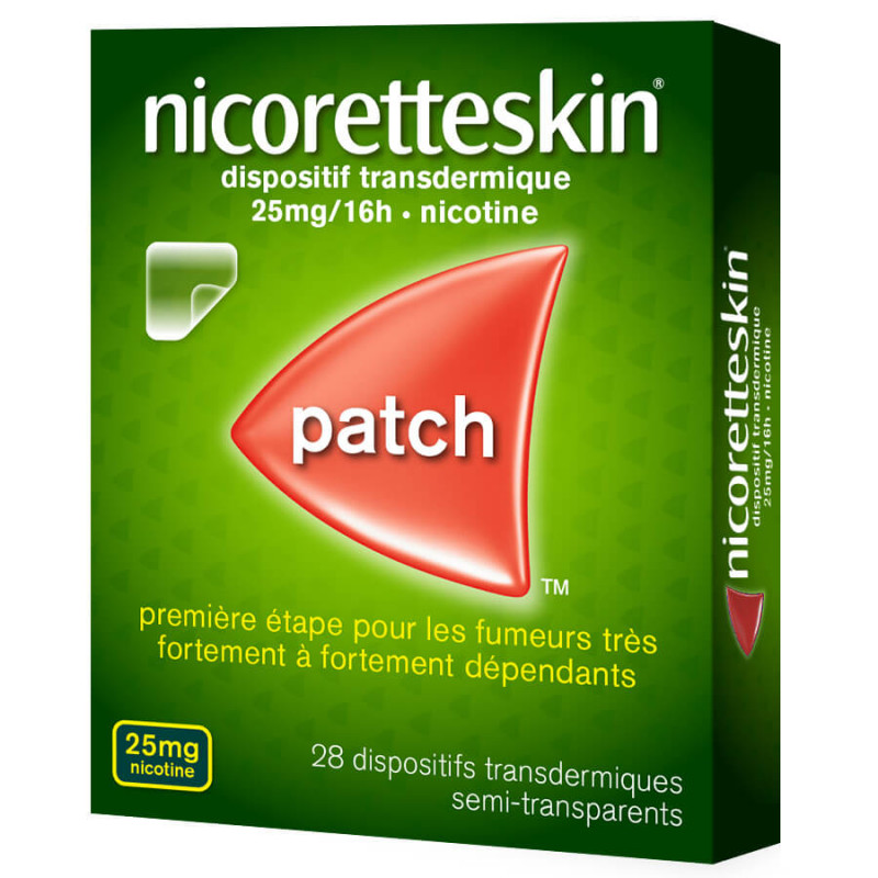 NICORETTESKIN 28 PATCHS 25MG NICOTINE