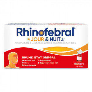 Rhinofebral jour et nuit rhume état grippal 12 sachets