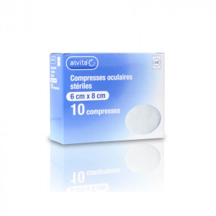 Alvita Sterile Eye Pads 6x8 cm 10 units