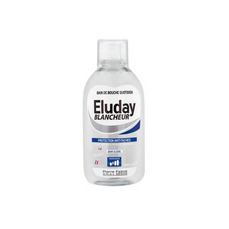 Eluday Blancheur Solution pour Bain de Bouche Protection Anti-tâches 500 ml