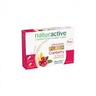 Naturactive Urisanol Flash Cranberry confort urinaire 10 Gélules + 10 Capsules
