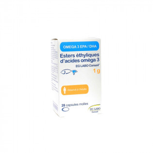 Omega 3 esters ethyliques d'acides 1g EG Labo Conseil 28 capsules molles