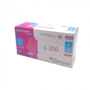 Polysem Medical vinyl glove size L box of 200