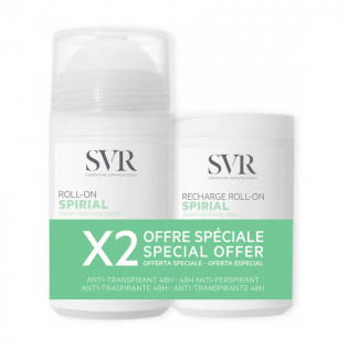 SVR Spirial Deodorant Anti-Perspirant 48H Roll-On 50 ml + Refill Roll-On 50 ml